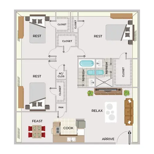 Verve Apartments Baytown FloorPlan 3