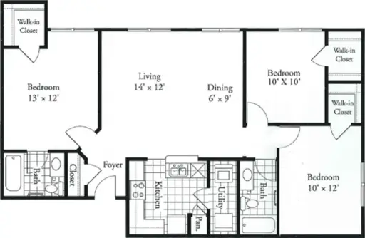 Vickery Parc Apartments Houston Floor Plan 2