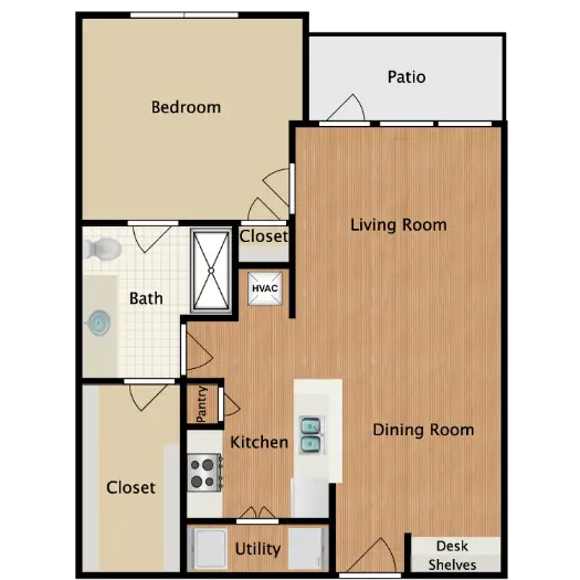 Villages at Cypress Houston Apartment Floor plan 1