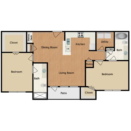 Villages at Cypress Houston Apartment Floor plan 4