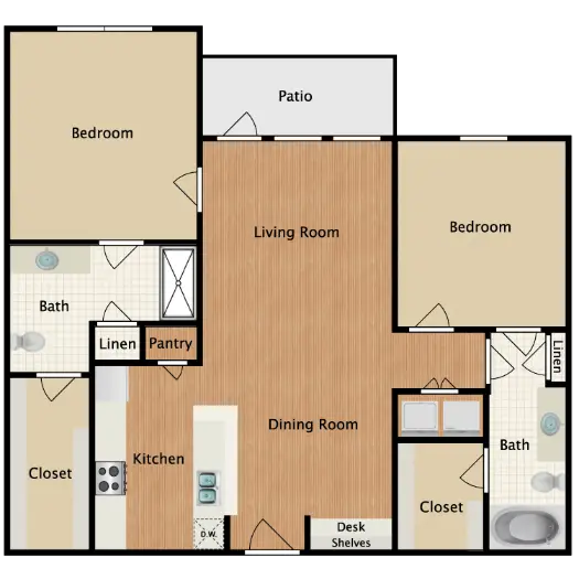 Villages at Cypress Houston Apartment Floor plan 5