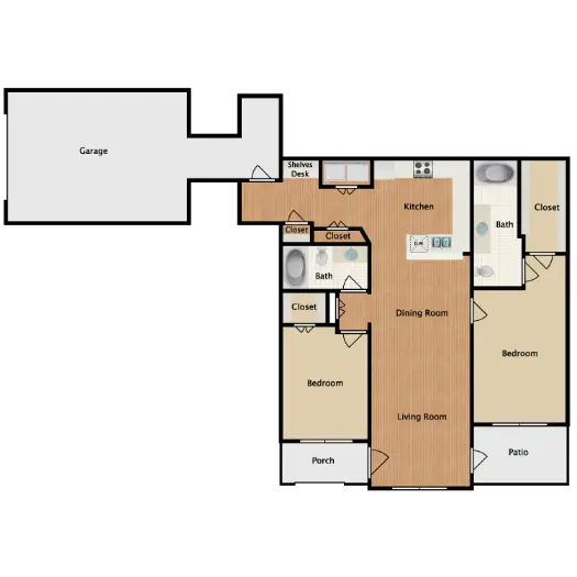 Villages at Cypress Houston Apartment Floor plan 6