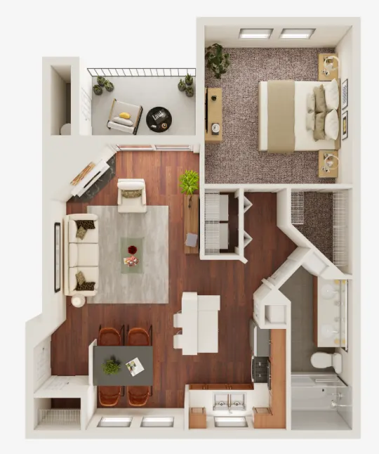 Villages of Cypress Creek Houston Apartments Floor Plan 1