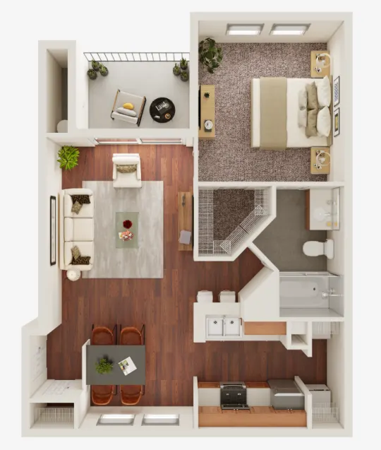 Villages of Cypress Creek Houston Apartments Floor Plan 2