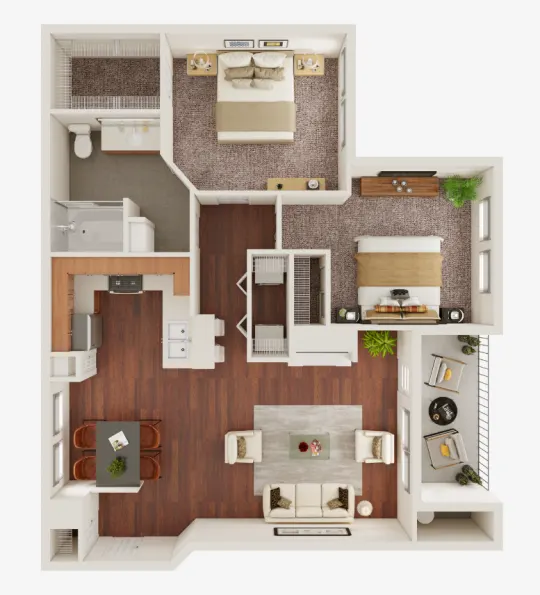 Villages of Cypress Creek Houston Apartments Floor Plan 4