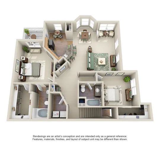 Villas at Huffmeister Houston Apartment Floor Plan 10