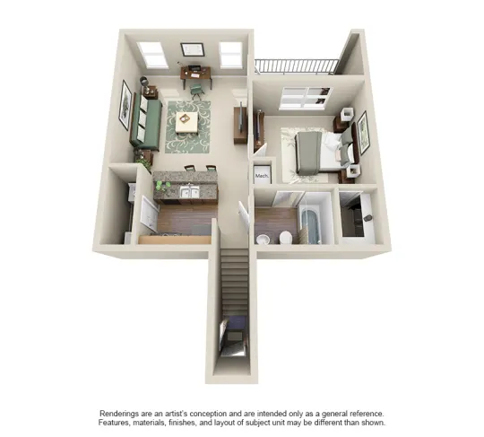 Villas at Huffmeister Houston Apartment Floor Plan 2