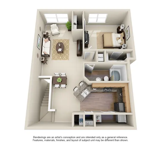 Villas at Huffmeister Houston Apartment Floor Plan 4