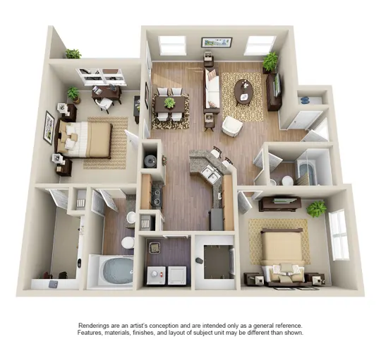 Villas at Huffmeister Houston Apartment Floor Plan 6