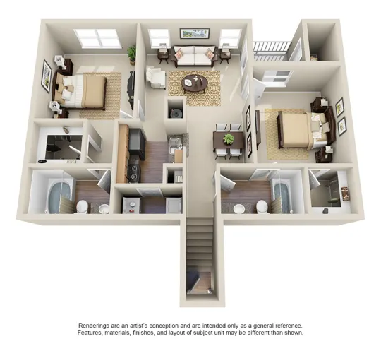 Villas at Huffmeister Houston Apartment Floor Plan 7