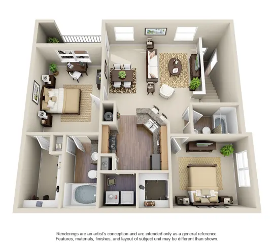 Villas at Huffmeister Houston Apartment Floor Plan 8