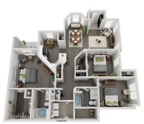 Villas at West Road Houston Aparetments Floor Plan 12