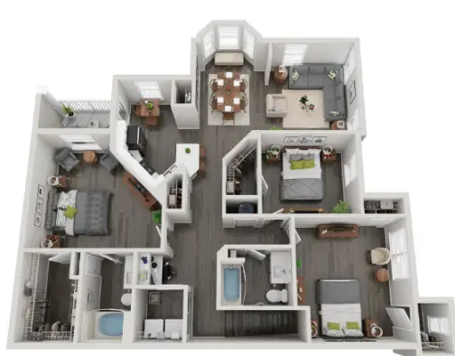 Villas at West Road Houston Aparetments Floor Plan 13