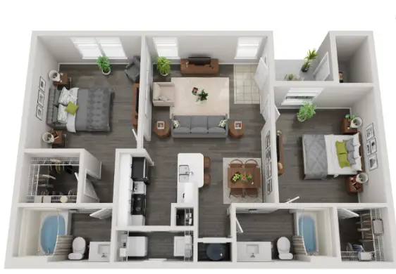 Villas at West Road Houston Aparetments Floor Plan 6