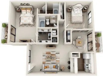 Waterchase Apartments Humble Houston Apartment Floor Plan 1