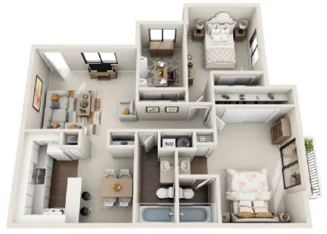 Waterchase Apartments Humble Houston Apartment Floor Plan 4