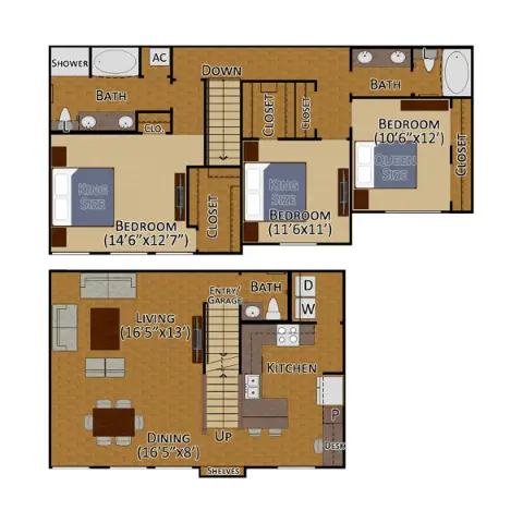 West Lake Park Apartments Houston Floor Plan 11