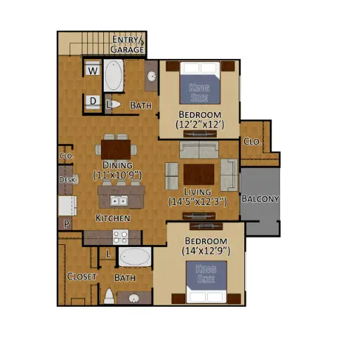 West Lake Park Apartments Houston Floor Plan 6