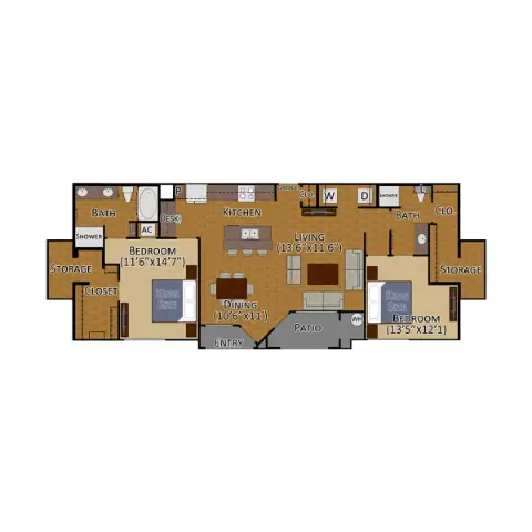 West Lake Park Apartments Houston Floor Plan 9