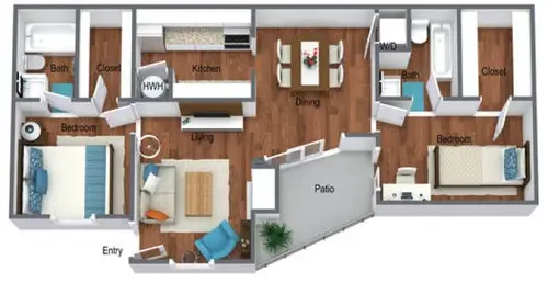 Willow Tree Apartments FloorPlan 2