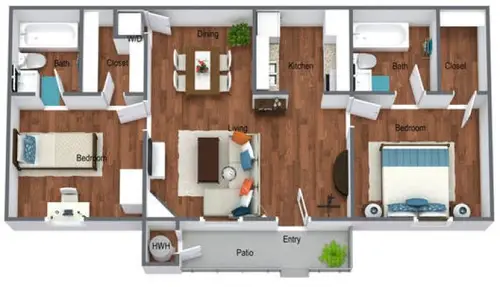 Willow Tree Apartments FloorPlan 3