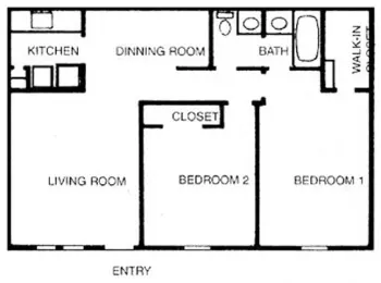 Willow Tree Apartments Floorplan 3