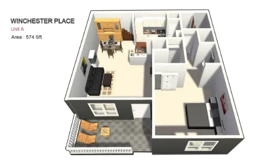 Winchester Place Apartments Houston Floor Plan 1