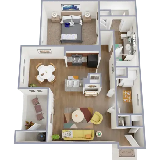 Windsor Cypress Apartments Houston Floor Plan 2