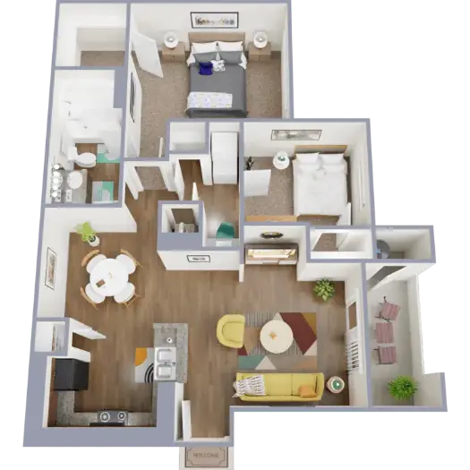 Windsor Cypress Apartments Houston Floor Plan 3