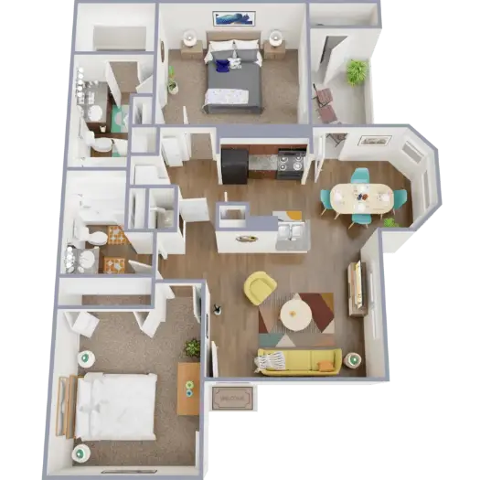 Windsor Cypress Apartments Houston Floor Plan 4