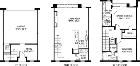 2018 Moser Townhomes Dallas floor plan 1