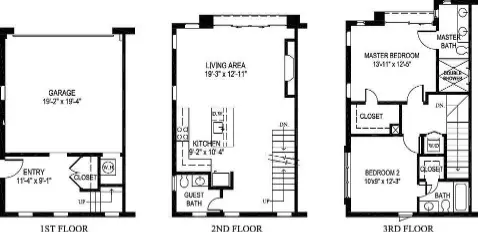 2018 Moser Townhomes Dallas floor plan 3