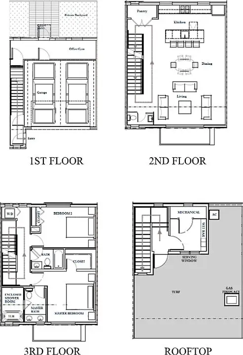 2018 Moser Townhomes Dallas floor plan 5