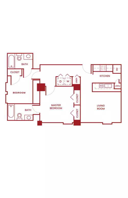 2101 Church Street Apartments Floorplan 1