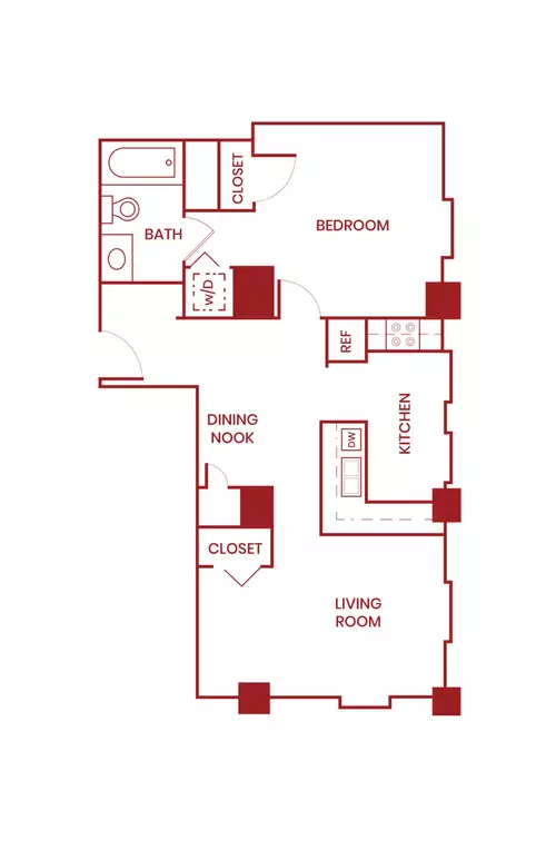 2101 Church Street Apartments Floorplan 2