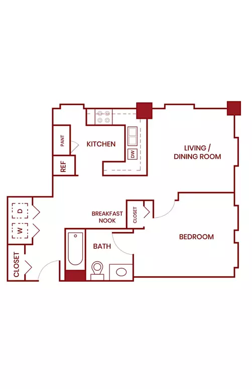 2101 Church Street Apartments Floorplan 5