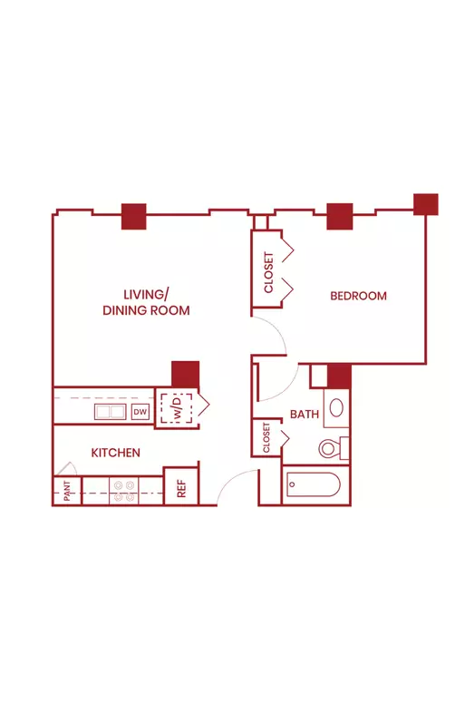 2101 Church Street Apartments Floorplan 6