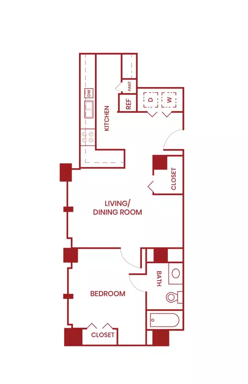 2101 Church Street Apartments Floorplan 9