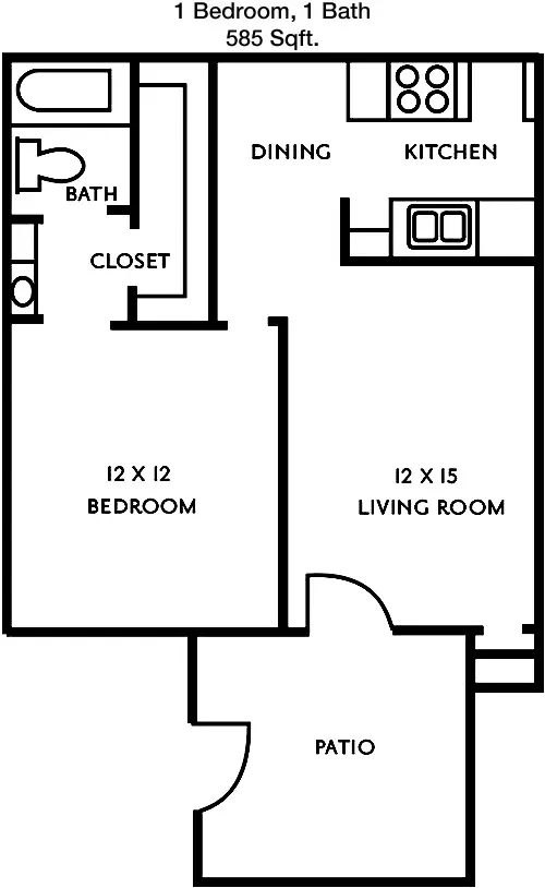 2929 Dunvale Apartments FloorPlan 1