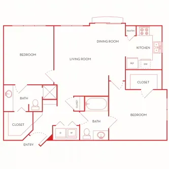 75 West Dallas Apartment Floor Plan 11