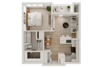 75 West Dallas Apartment Floor Plan 2