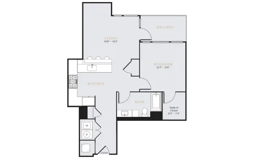 8119 Apartments Dallas Floor Plan 1