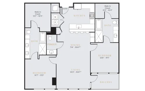 8119 Apartments Dallas Floor Plan 12