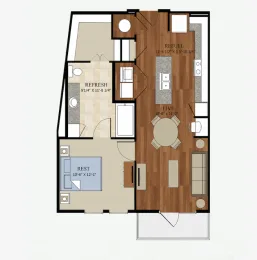 Abstract at Design District Floorplan 4