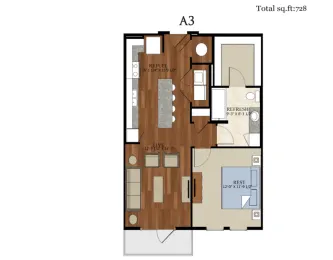 Abstract at Design District Floorplan 6