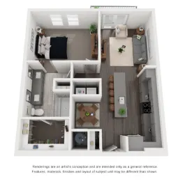 Abstract at Design District Floorplan 7