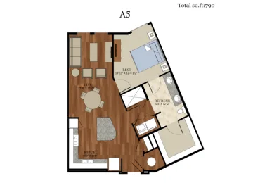 Abstract at Design District Floorplan 8