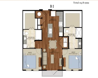 Abstract at Design District Floorplan 9