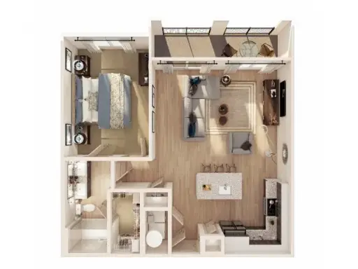 Advenir At Boulder Creek Houston Apartment Floor Plan 3