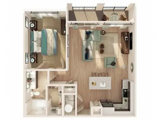 Advenir At Boulder Creek Houston Apartment Floor Plan 4